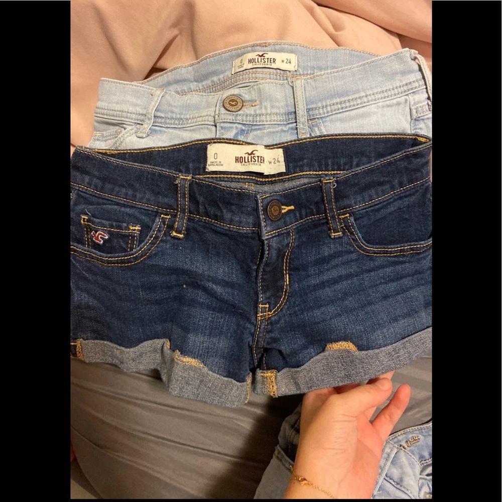 Hollister Low Rise Denim Short Shorts
